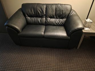 Faux Leather Love Seat