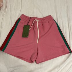 Brand New Gucci Pink Jersey Shorts Size XS