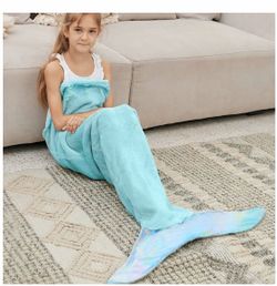 Bonzy Home Kids Mermaid Tail Blanket