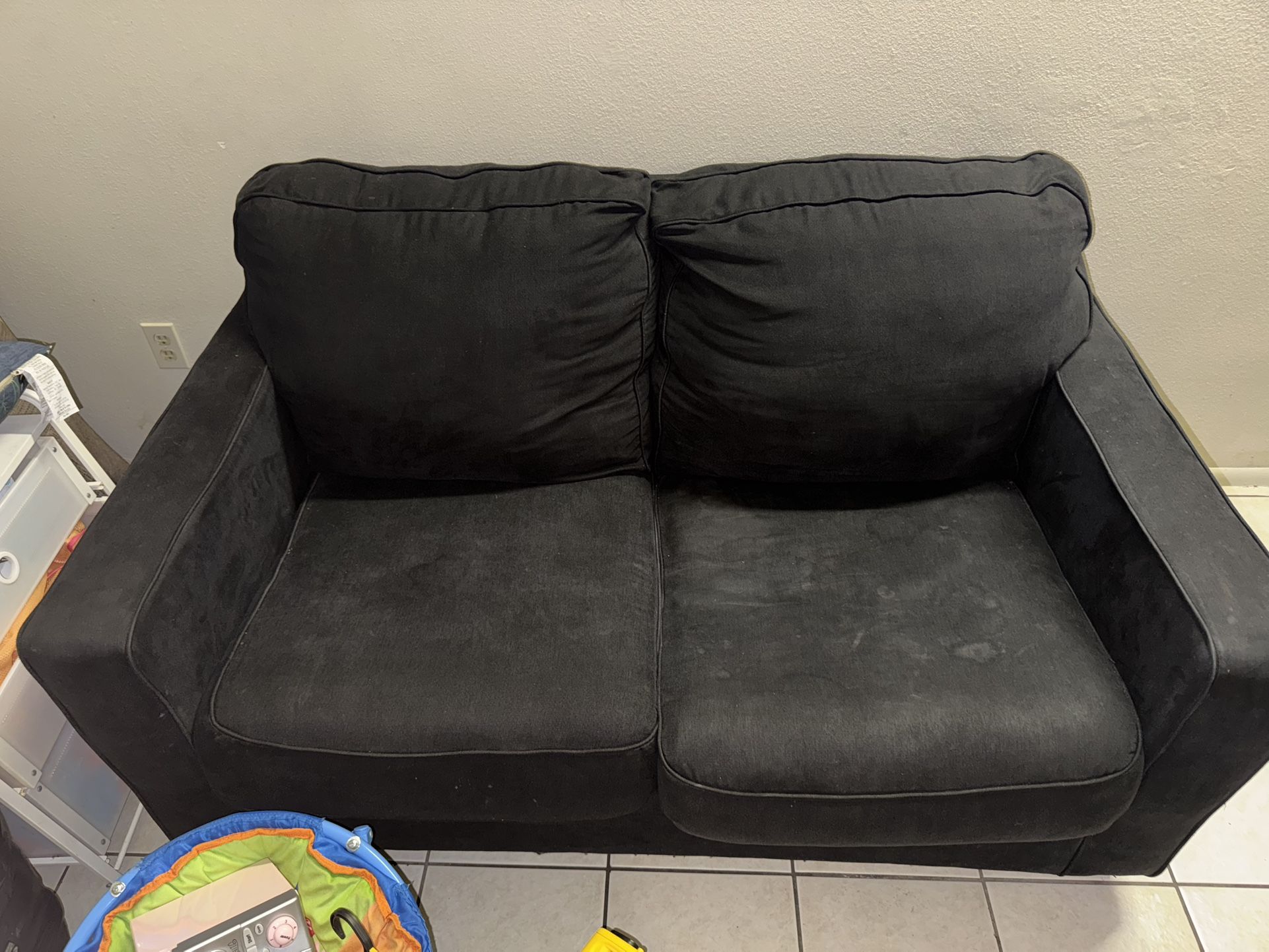 BLACK COUCHES 2 SET