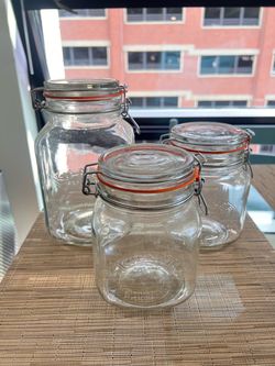 Trio of Kilner Glass Storage Jars