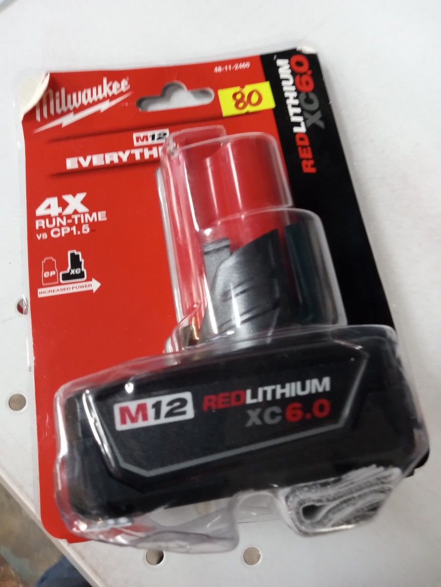 Milwaukee New 6ah Battery 12M