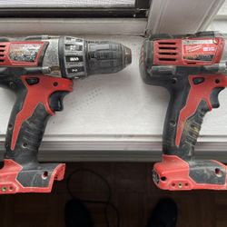 Milwaukee Drill And Impact (no Batteries)