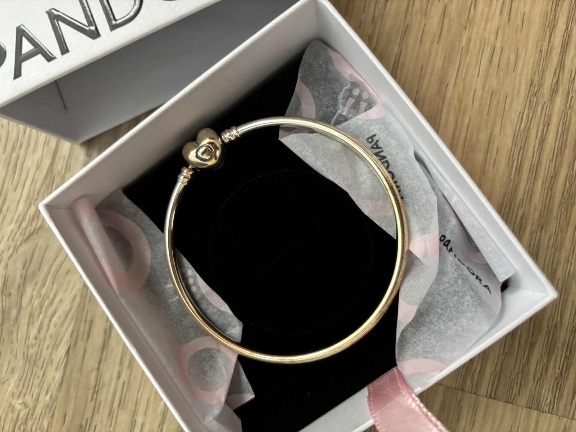 Pandora, Moments Heart Snake Chain Bracelet With Gift Box