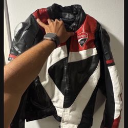 Genuine Leather Ducati Riding Jacket M