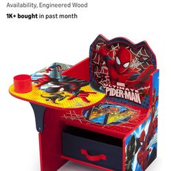 Spider man Kids Desk Chair With Storage Bin