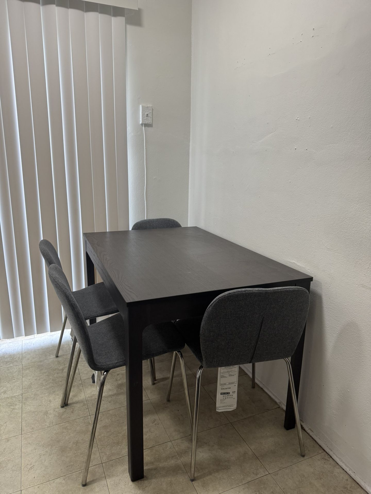 Table and 4 chairs