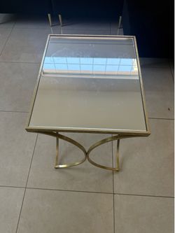 Mirrored side table