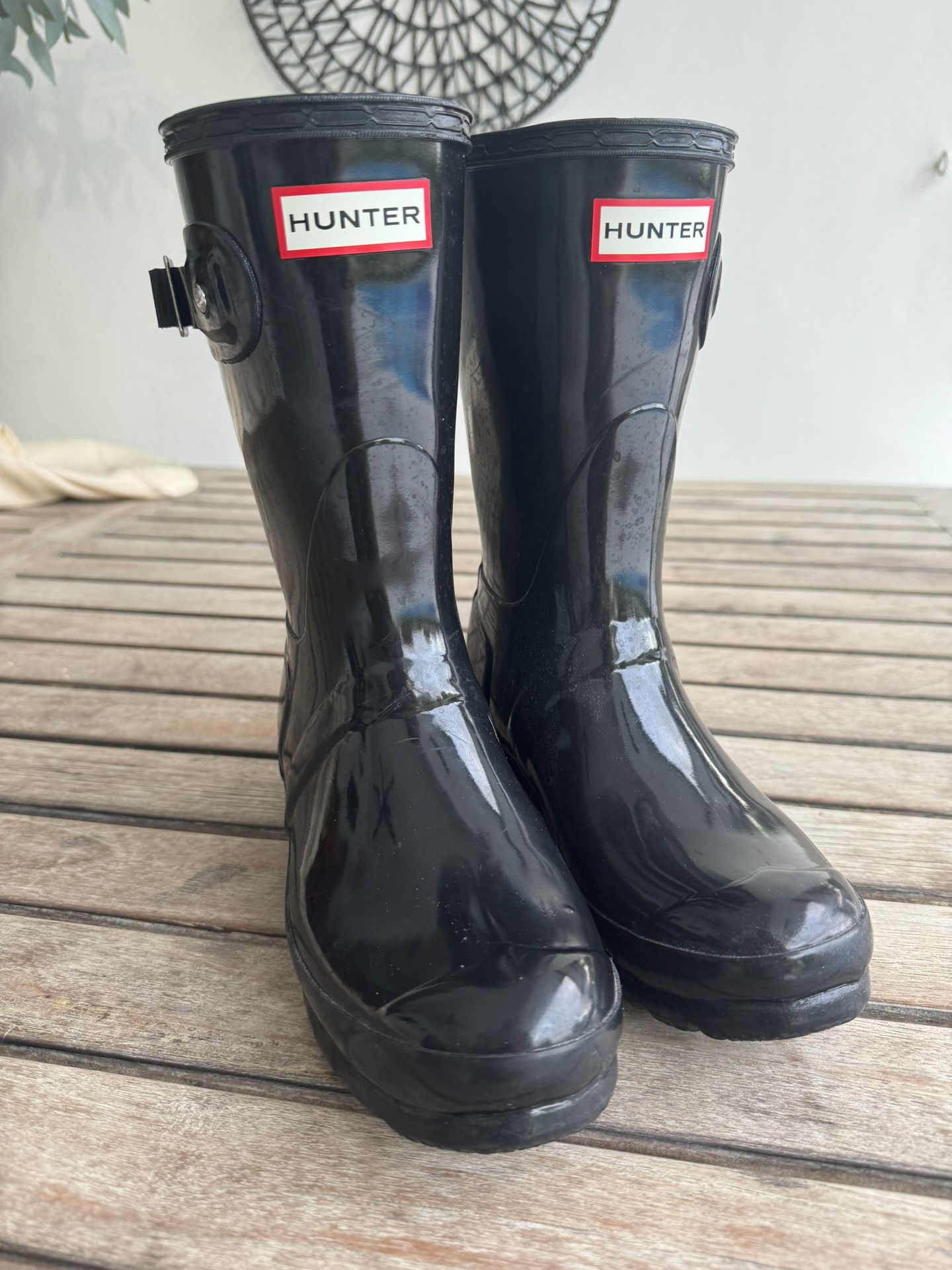 Black Hunter Rain Boots Size 7