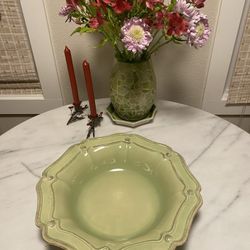Juliska Berry & Thread Oven to Table Serving Bowl Sage Green  NEW 