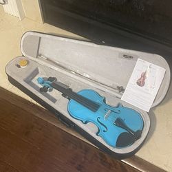 Blue 4/4 violin