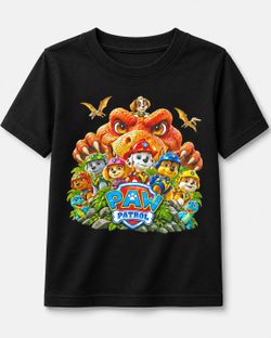 Kids Paw Patrol Dinosaur Graphic T-Shirt – Sizes 2T & Up

Fun and colorful Paw Patrol kids T-shirt featuring the Paw Patrol pups with an exciting dino
