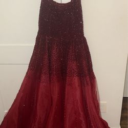 Medium Never worn Gorgeous beaded Red Gown