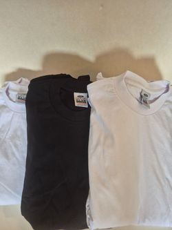 PRO CLUB WHITE 12 PC & BLACK 6 PC TOTAL 18 PC MAN'S HEAVYWEIGHT COTTON SHORT SLEEVE T SHIRT SIZE L TALL