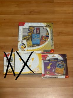 PokƩmon 30th Celebration Sealed Bundle ETB + Lucario Tech Sticker + Eevee Knock Out