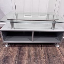Grey/Glass Tv Stand