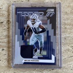 2025 Score ZONED IN patch/jersey card of Micah Parsons