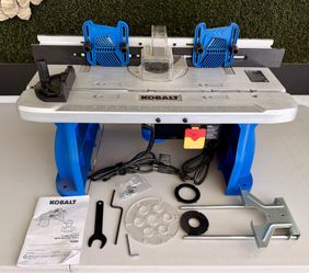 Kobalt 1/4” and 1/2” 12 amp fixed router w/ stand