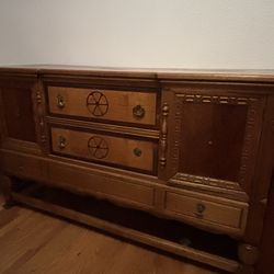 Mid-20th Century-Spanish Colonial Revival. Side Board/Buffet (1940’s-1950’s)!