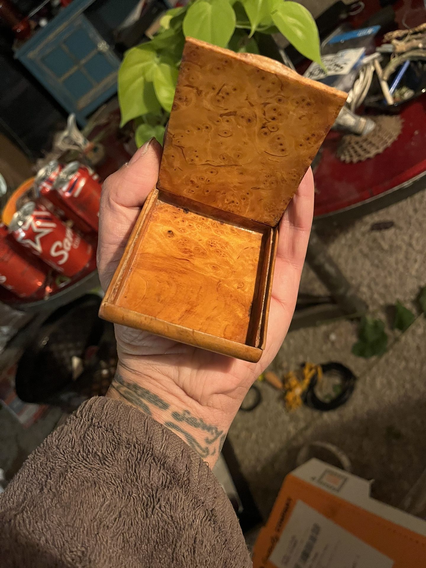 Antique Russian Burlwood Cigarette Case 1920’s
