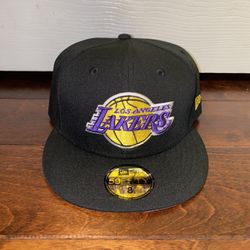 New Era 59Fifty Men's Cap NBA Los Angeles Lakers Basic Black Fitted Size Hat 8