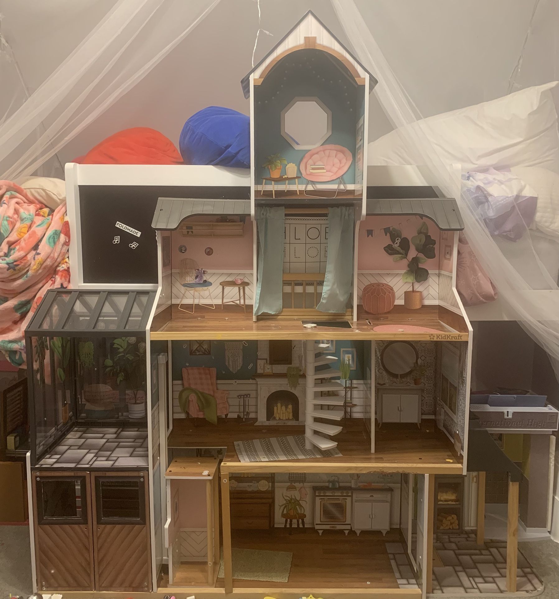 idKraft Celeste Mansion Dollhouse Fully Assembled