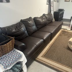 Sectional Sofa - Faux Leather - 