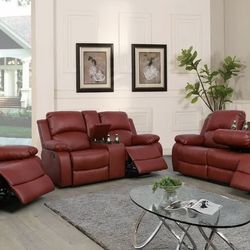 💥FREE DELIVERY💥Brand New 3PC Reclining Sofa Loveseat Chair Set 
