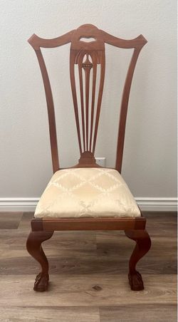 Antique Carved Wood Dining Chair