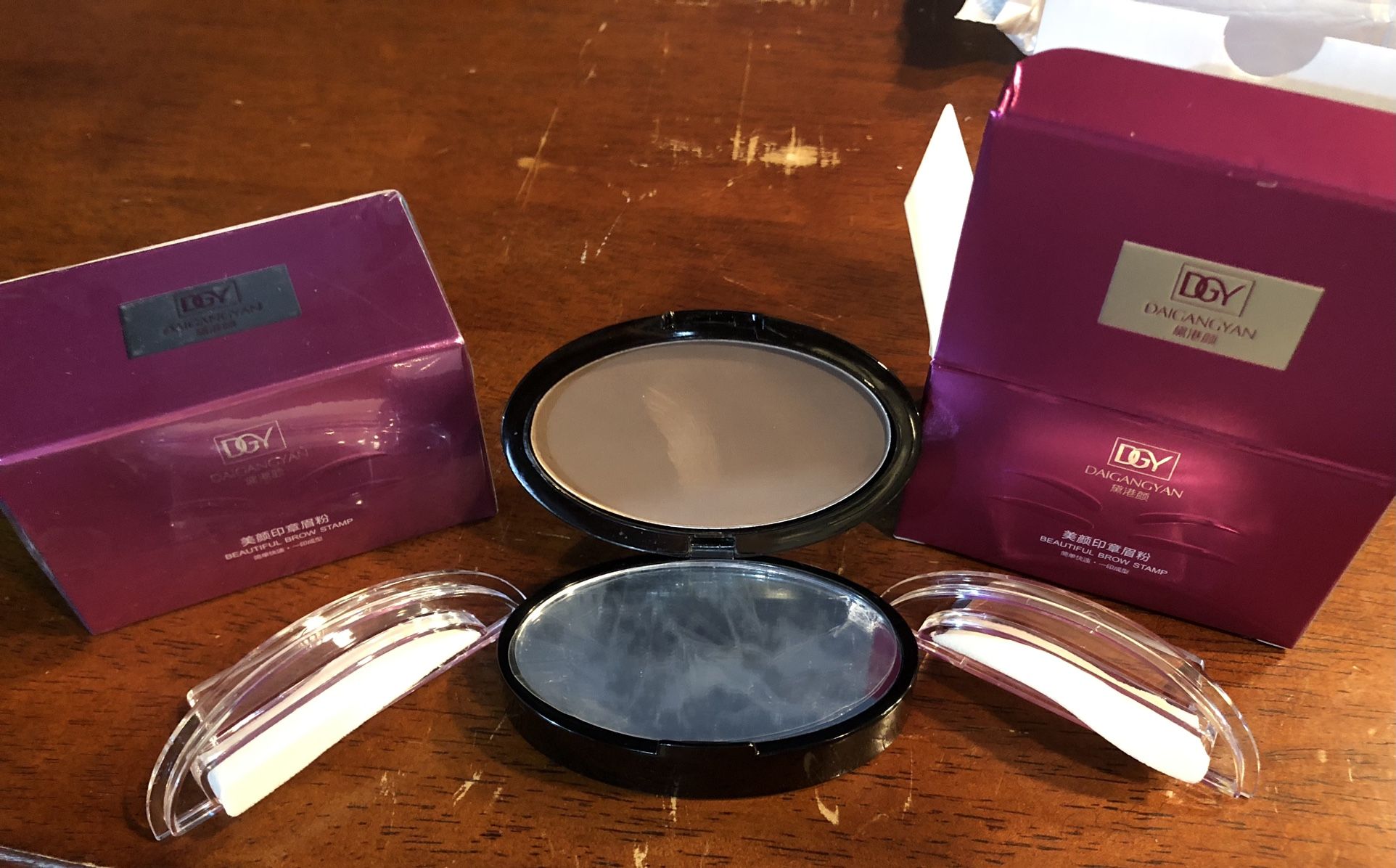 2 BROWN COMPLETE SETS Of Beautiful Brow Stamp Daigangyan