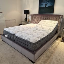 Cal King Adjustable Bed w/two remotes