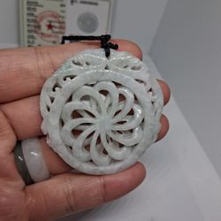 Certified A Green Jade Jadeist Burma2 Dragons Pdnt Rope 