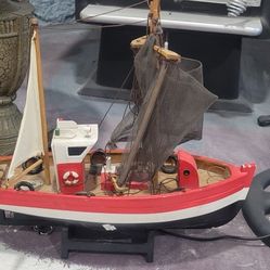 Wood  Decorative Fishing Boat