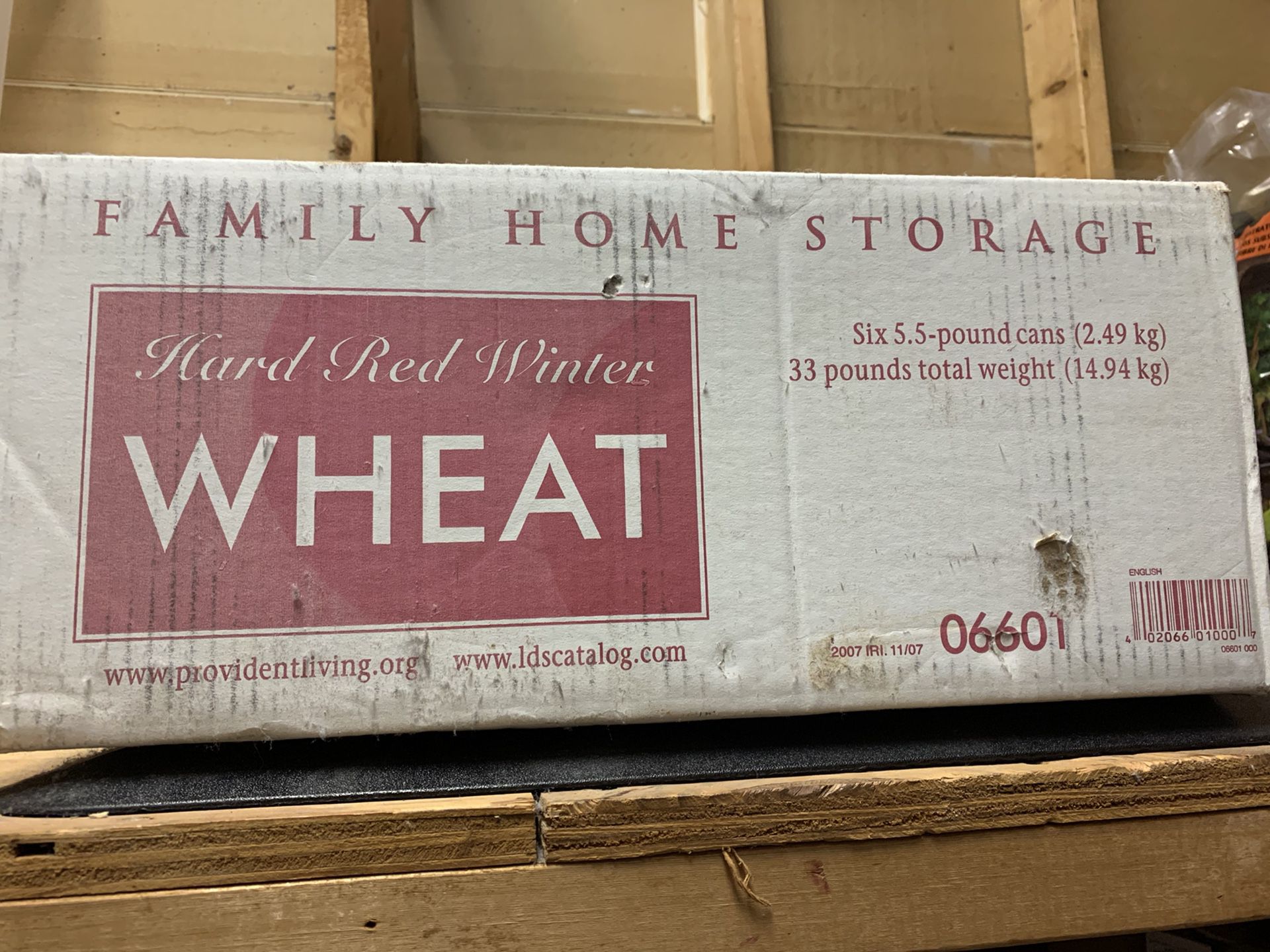 Free 33 pounds of sealed hard red winter wheat