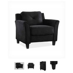 Lifestyle  HARTFORD 26 Black Microfiber Chair