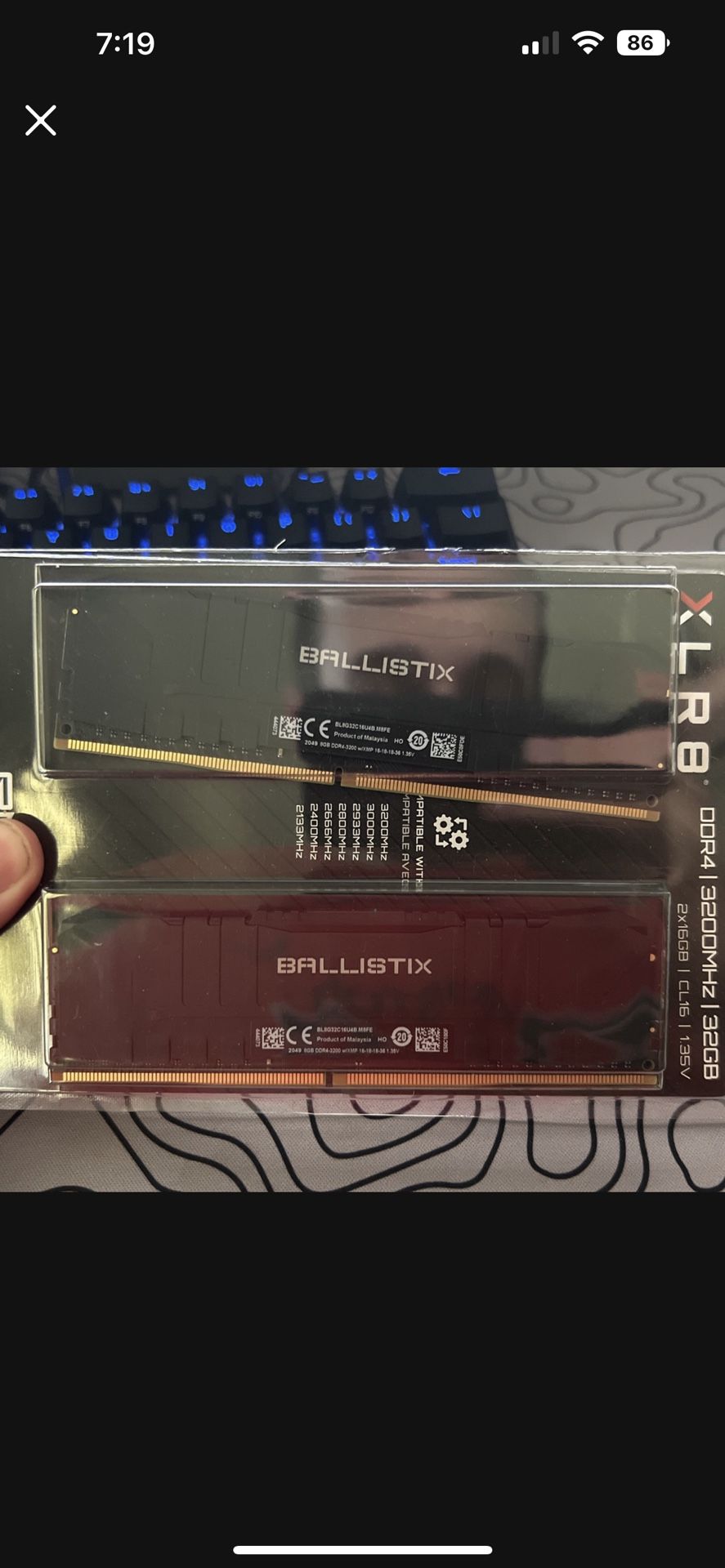Crucial Ballistic Ddr4 Ram 3200 2x8
