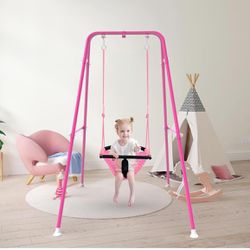 Swing Stand for Kids,Baby Swing Frame, Toddler Swing Stand, A-Frame Metal Swing Sets for Backyard, Outdoor Indoor Heavy Duty Swing Set, Fits for Most 