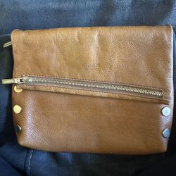 Hammitt VIP Med Mahogany Pebble Leather Brushed Gold Hand Bag Purse