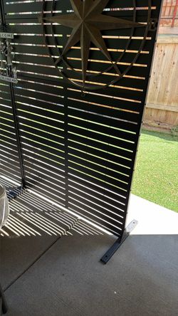 Metal Privacy Screen 72” x 44” Black Louvered, New in Box