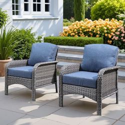 ONLY $125: Venice Gray 2-Piece Wicker Modern Outdoor Patio Conversation Chair Seating Set