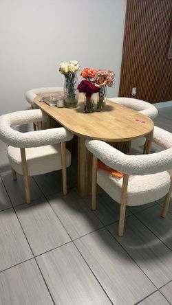 Dining table and chairs