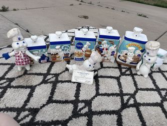 Pillsbury DoughBoy Vintage Cookie Jar Set