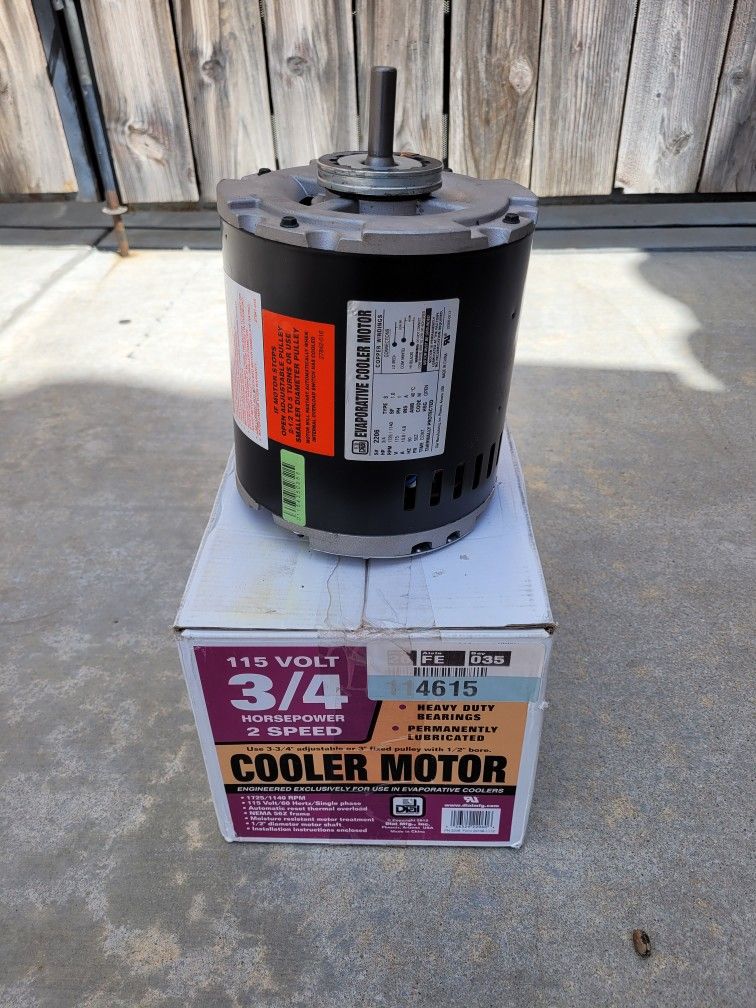 Swamp Cooler Motor 3/4 HP 2 Speed