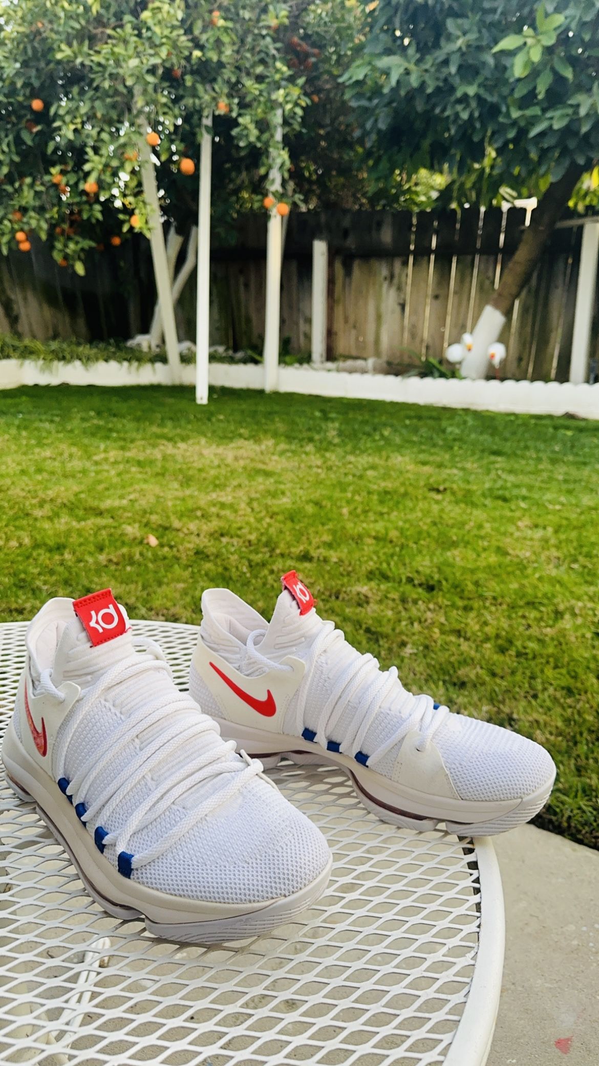 Nike Zoom KD 9 Sneakers Men's Basketball Shoes Athletic - White Size 9.5