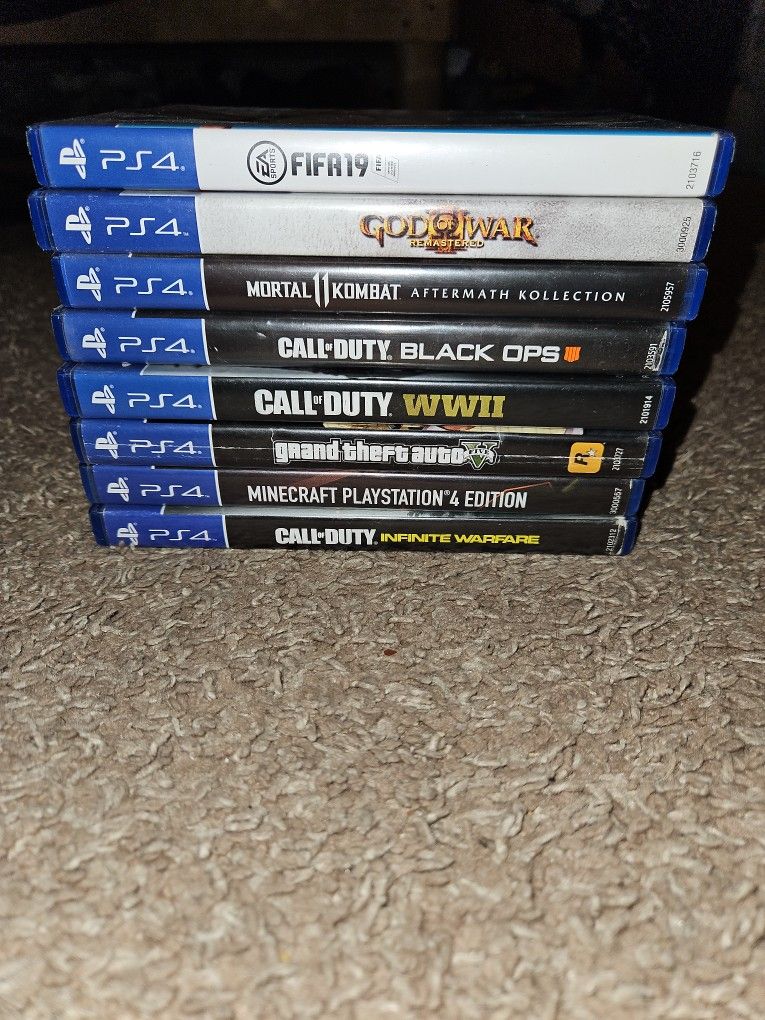 Used Ps4 Games For Sale Extremley Good Condition....25$ Each Game 