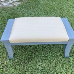 Grey Washable Fabric Ottoman /bench 