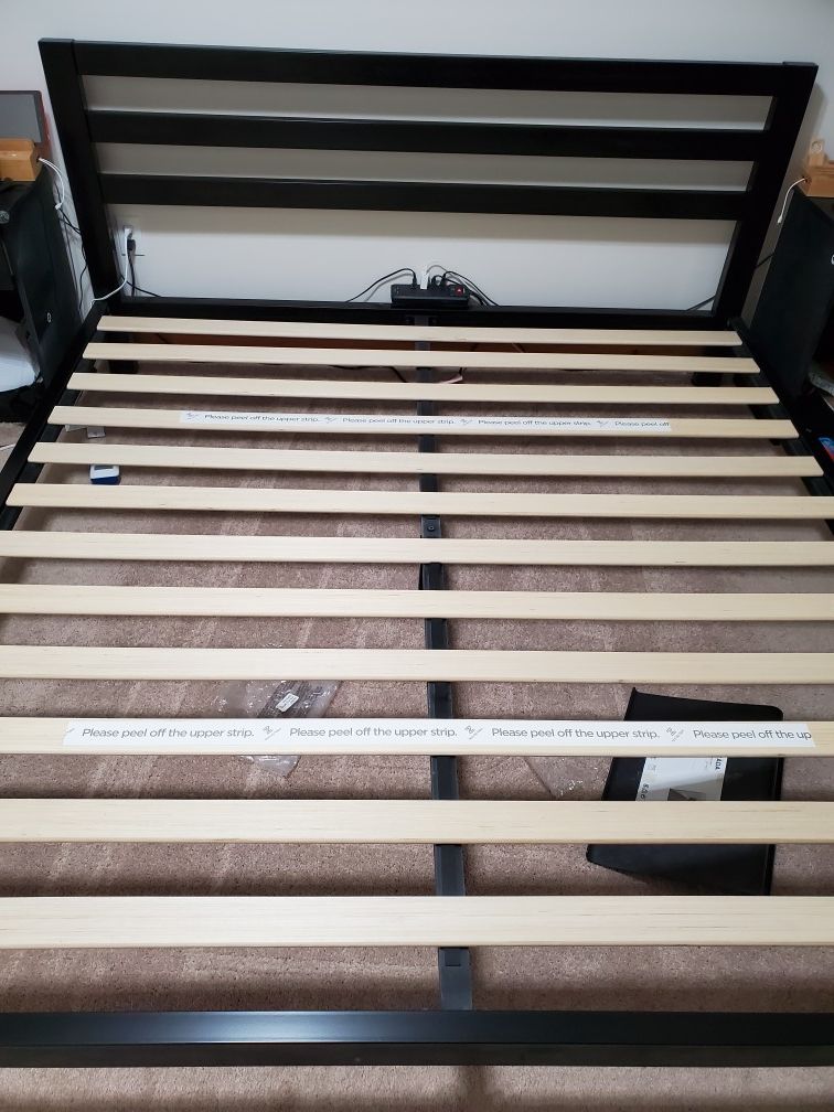 King Size Metal Bed Frame with Slats