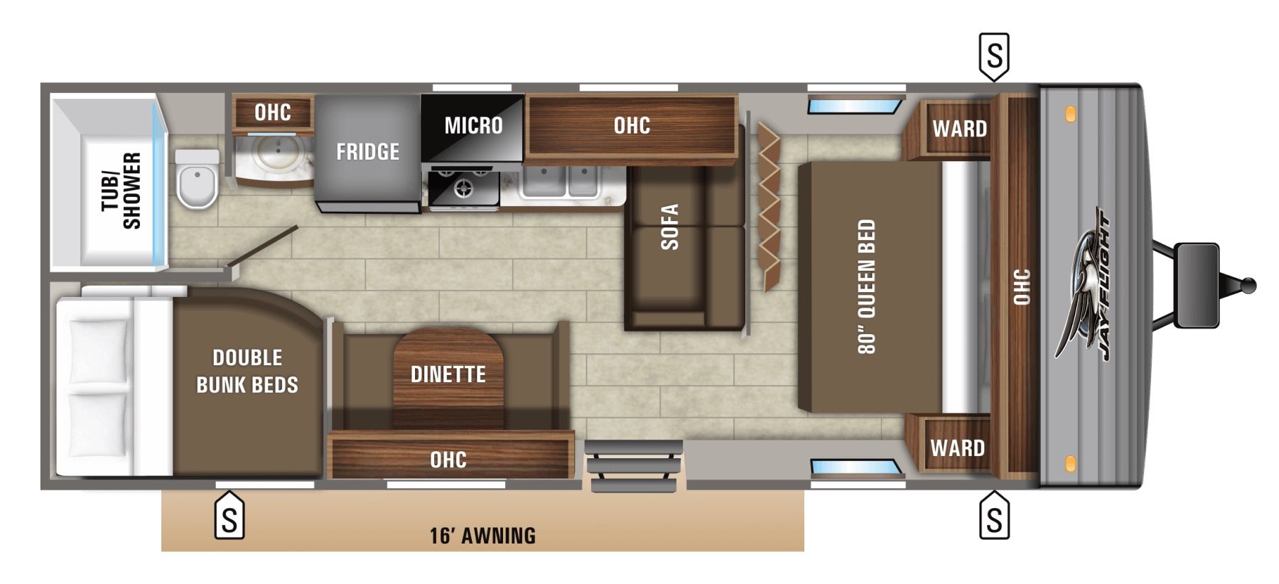 2020 Jayco Flight Bunk Beds 28 Foot Trailer Used 2x Like New for Sale
