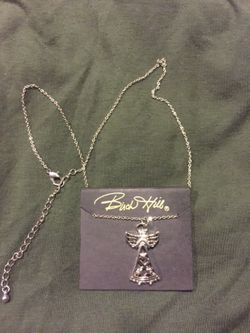 silver angel necklace Birch Hill