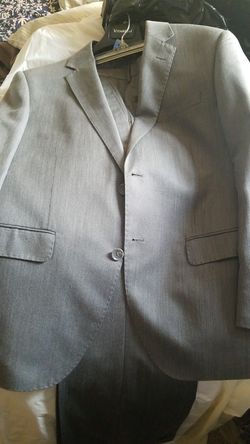 Men's gray suit.